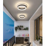 Plafoniera rotunda neagra LED lumina calda neutra rece 1500 lm